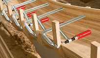Ścisk śrubowy ślusarski stalowy 600x120 GZ BESSEY GZ60 - 8