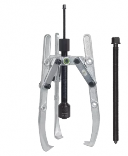 Ściągacz 3-ramienny wielofunkcyjny z regulowaną głębokością mocowania, długim wrzecionem hydraulicznym i rozwieralnymi ramionami KUKKO 207-2-B