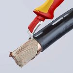 Zestaw kombinerki izolowane uniwersalne 03 06 160 + szczypce tnące boczne 70 06 160+nóż do izolacji 98 55 KNIPEX 145540 - 11