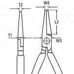 Szczypce płaskie wydłużone KNIPEX 30 11 140 - 4