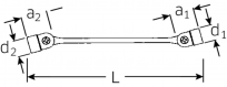 Klucz przegubowy dwustronny 10x11mm  FLEXI 29 STAHLWILLE 43011011 - 2