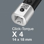 Klucz dynamometryczny 14x18mm 40-200Nm X 4 WERA 05075654001 - 3