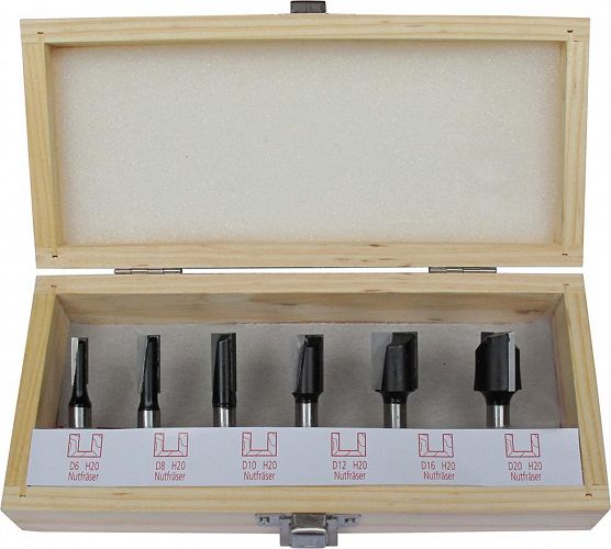 Zestaw frezow do rowków HW S8 6szt FORTIS 4317784769051