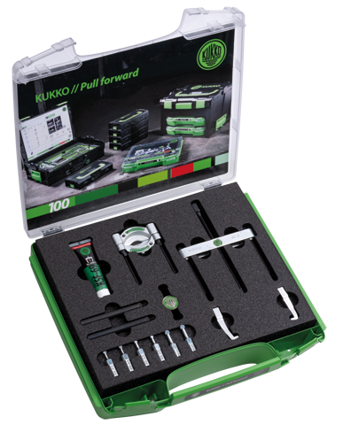 Uniwersalny zestaw do rozdzielania, wyciągania i ściągania łożysk kulkowych KUKKO 29-A-69