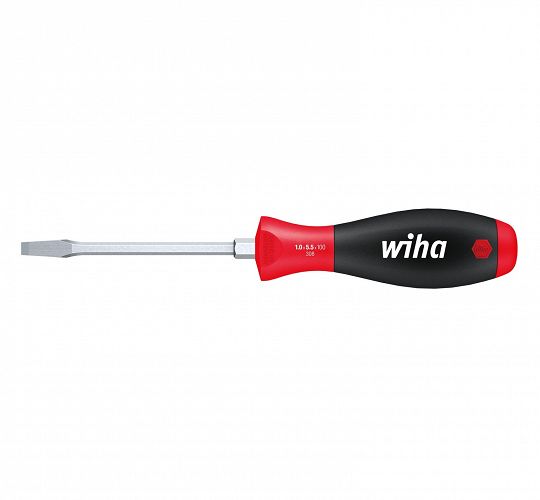 Wkrętak śrubokręt płaski 14,0x2,5x250mm SoftFinish z płaski z trzonem sześciokątnym i nasadką sześciokątną 00740 WIHA