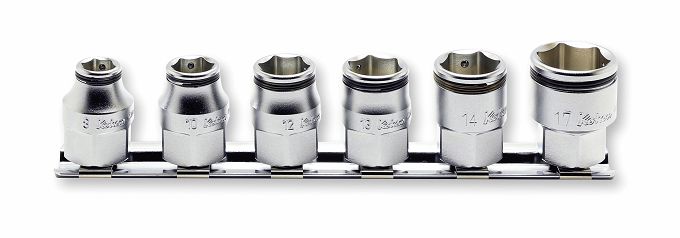 Zestaw nasadek sześciokątnych 8mm-17mm z funkcją przytrzymywania i dokręcania KOKEN