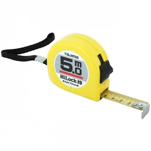 Miara zwijana stalowa z blokadą HI-LOCK 5m x 19mm TAJIMA L19-50EB-EUR
