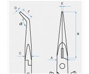 Szczypce wąskie, wygięte mini 154mm KING TONY  6337-06 - 3