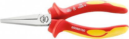 Szczypce płaskie długie VDE1000V L=160mm; chromowane 6508 8 160 VDE- STAHLWILLE 65088160