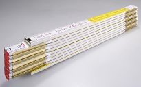 Miara składana drewniana 2m biało-zółta seria 600  STABILA 01128 - 2