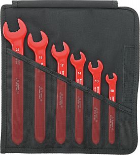 Zestaw Kluczy płaskich, jednostronnych, 10-22mm, 6-elementowy, izolowane 1000V VDE 12160/6 VDE STAHLWILLE 96404301