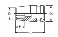 Nasadka udarowa TORX E20 KOKEN - 2