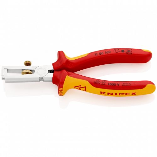 Szczypce Izolowane do Ściągania Izolacji z regulacją KNIPEX 11 06 160
