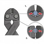 Nożyce dźwigniowe do prętów i sworzni 200 mm Nr 8340 Z-200 JL GEDORE 2666324 - 3