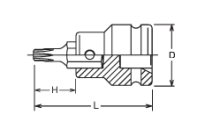 Nasadka udarowa Torx T60 KOKEN - 2