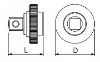 Pokrętło adapter 1/4