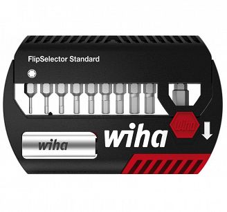Zestaw bitów FlipSelector Standard 25 mm sześciokątny 1/4" 11-cz. 39039 WIHA