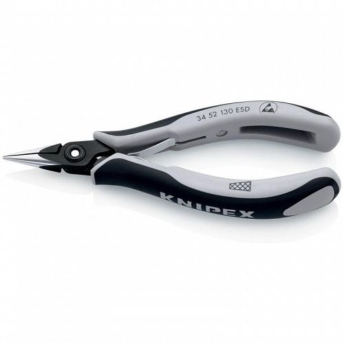 Szczypce precyzyjne dla elektroników ESD KNIPEX 34 52 130 ESD