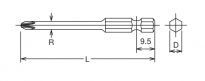 Bit wkrętakowy 1/4