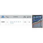 Zestaw kluczy płasko-oczkowych 8 cz. 10 -22 mm, etui KING TONY 1208MR - 2