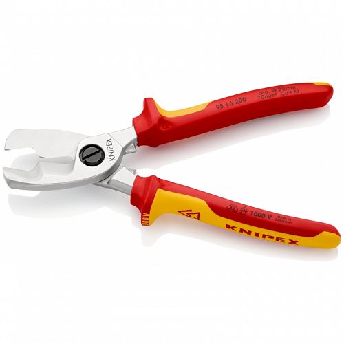 Nożyce Izolowane do Cięcia Kabli Cu i Al KNIPEX 95 16 200