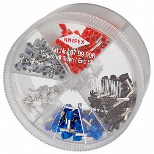 Zestaw w pudełku z tulejkami kablowymi izolowanymi KNIPEX 97 99 906