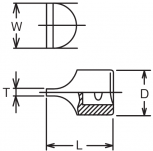 Nasadka trzpieniowa płaska 24 KOKEN - 2