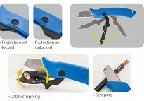 Nóż do ściągania izolacji z kabli KING TONY 7935-08  - 2