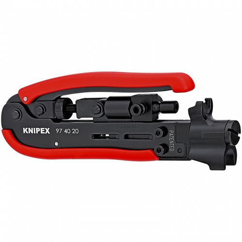 Narzędzie do złącz kompresyjnych F, BNC i RCA RG KNIPEX 97 40 20 SB