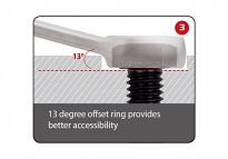 Klucz płasko-oczkowy SLIMLINE 24mm, dł. 285mm KING TONY 1062-24 - 2