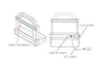 Lampa naświetlacz LED (zasilanie 230V) KING TONY 9TA42A - 2