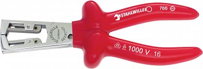 Szczypce do ściągania izolacji (0,5-5mm) VDE1000V L=160mm; chrom./izolow. 6623 7 160 VDE- 160 MM STAHLWILLE 66237160