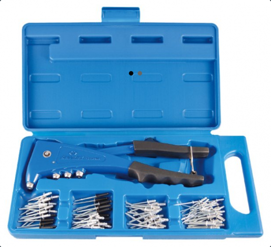 Nitownica ręczna do nitów stalowych 2.4 - 4.8mm z zestawem nitów KING TONY 21-20-07MR  