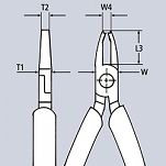 Szczypce montażowe dla elektroników KNIPEX 36 22 125 - 5