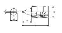 Nasadka bitowa 1/4