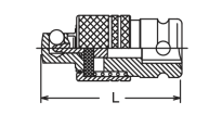 Adapter udarowy blokujący, szybkozłączka 1/2