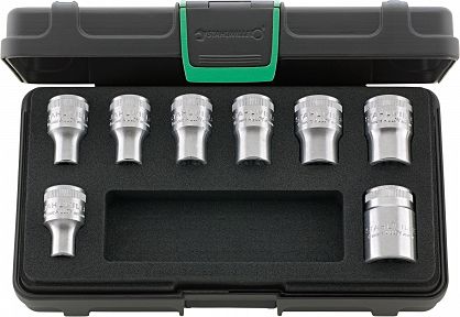 Zestaw narzędzi 1/2" TORX E10-E24, 8-Częściowy w skrzynce z tworzywa 50TX/8 KN STAHLWILLE 96033704