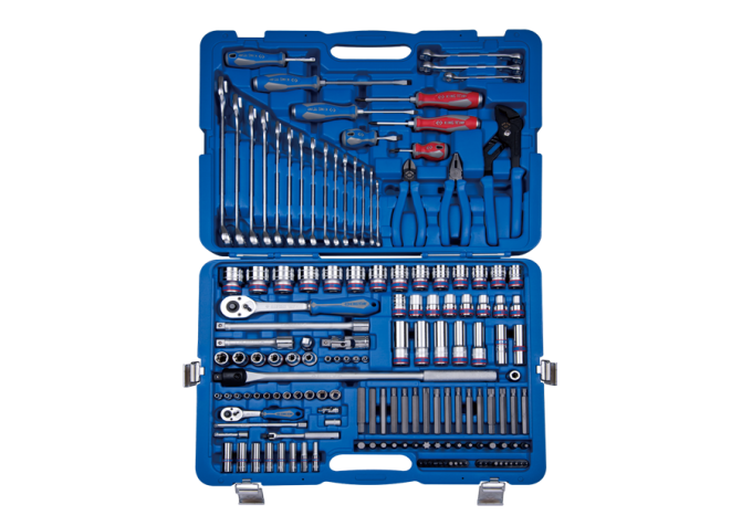 Zestaw narzędzi 153 cz. nasadki 1/4