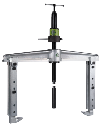 Ściągacz 2-ramienny uniwersalny z regulowaną głębokością mocowania i długim wrzecionem hydraulicznym KUKKO 20-5-H