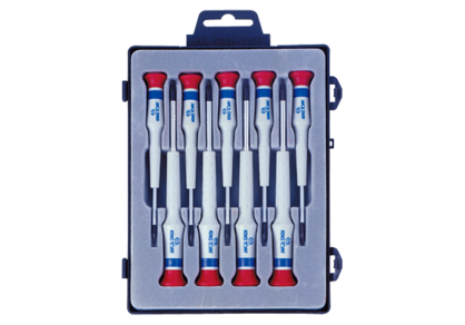 Zestaw wkrętaków śrubokrętów precyzyjnych 9cz. płaskie 0,8- 4,0x 40mm, pudełko KING TONY 32209MR