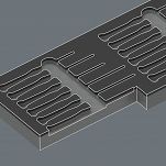 Wkładka piankowa 9816, przeznaczona do przechowywania wkrętaków Kraftform Micro Set 2, bez narzędzi, 172 x 30 x 392 mm WERA 05137318001 - 2