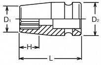 Nasadka udarowa 16mm dwunastokątna KOKEN - 2
