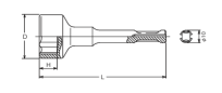 Adapter napędowy 24x100mm KOKEN - 2