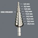 Wiertło wielostopniowe 4-20 mm HSS z chwytem sześciokątnym WERA 05104672001 - 2