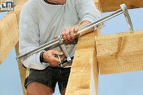 Ścisk ciesielski stalowy 800/140 mm ze szpicem do wbijania SPZ BESSEY SPZ80K - 3