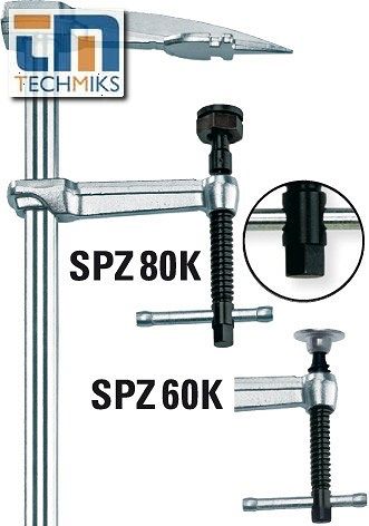 Ścisk ciesielski stalowy 800/140 mm ze szpicem do wbijania SPZ BESSEY SPZ80K