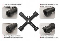 Klucz uniwersalny do szafek serwisowych i rozdzialni KING TONY 7HA21 - 2