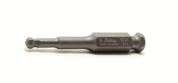 Bit udarowy sześciokątny z kulką 6x75mm KOKEN