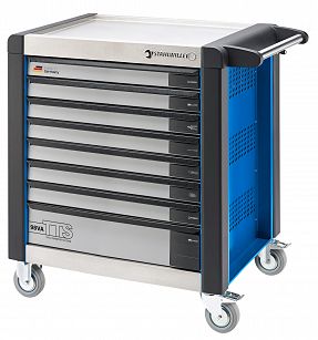 Wózek warsztatowy TTS 8-szuflad niebieski z Nakładkami, 1000x1024x 652 mm; max obciążenie: 40kg na szufladę; 1400 kg na Wózek 98/VA8 B STAHLWILLE 81200111