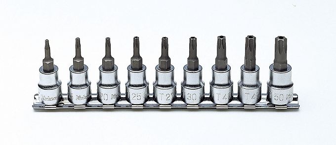 Zestaw nasadek TH10-TH50 trzpieniowych TORX z dziurką KOKEN